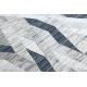 модерен килим REBEC ресни 51166B геометричен - две нива на руно тъмно синьо / сметана