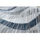 Tappeto moderno REBEC frange51166B Geometrico - due livelli di pile blu scuro / crema