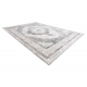 Tappeto classico REBEC frange51171A Ornamento vintage - due livelli di pile crema / grigio 