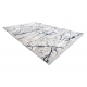 Tæppe REBEC moderne kvaster 51184A marmor - to niveauer af fleece fløde / marineblå blå