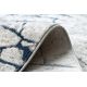 Moderní koberec REBEC 51184A Mramor, Střapce- dvě úrovně rouna, krémový, recyklovatelná bavlna bavlnavatelná bavlna tmavě modrý