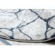 Modern Teppich REBEC Franse 51184A Marmor - zwei Ebenen aus Vlies creme / dunkelblau 