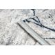 Tæppe REBEC moderne kvaster 51184A marmor - to niveauer af fleece fløde / marineblå blå