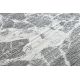 сучасний килим REBEC бахромою 51186B Мармур - два рівні флісу крем / сірий