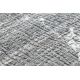 Tapete moderno REBEC franjas 51186B Mármore - dois níveis de lã cinza creme / cinzento