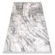 Modern matta REBEC fringe 51193A Waves, Marble vintage - två nivåer av hudna grädde / grå