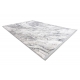 Tæppe REBEC moderne kvaster 51193A Bølger, marmor vasket - to niveauer af fleece fløde / grå