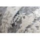 Covor modern REBEC franjuri 51193A Valuri, Marmură vintage - două niveluri de lână cremă / gri