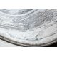Tappeto moderno REBEC frange51193A Onde, Marmo vintage - due livelli di pile crema / grigio