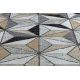 Koberec SISAL COOPER Mozaika, Trojuholníky 22222 ecru / čierna