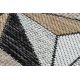 Alfombra sisal COOPER Mosaico, Triangulos 22222 crudo / negro