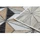 Fonott sizal szőnyeg COOPER Mozaik, Háromszögek 22222 ecru / fekete
