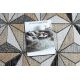 Fonott sizal szőnyeg COOPER Mozaik, Háromszögek 22222 ecru / fekete