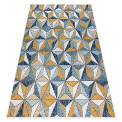 Teppich SISAL COOPER Mosaik, Dreiecke 22222 ecru / dunkelblau