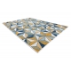 Covor SISAL COOPER Mozaic, Triunghiurile 22222 ecru / albastru inchis