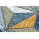 Tapete SIZAL COOPER Mosaico, Triangulos 22222 crua / azul escuro