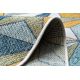 Fonott sizal szőnyeg COOPER Mozaik, Háromszögek 22222 ecru / sötétkék