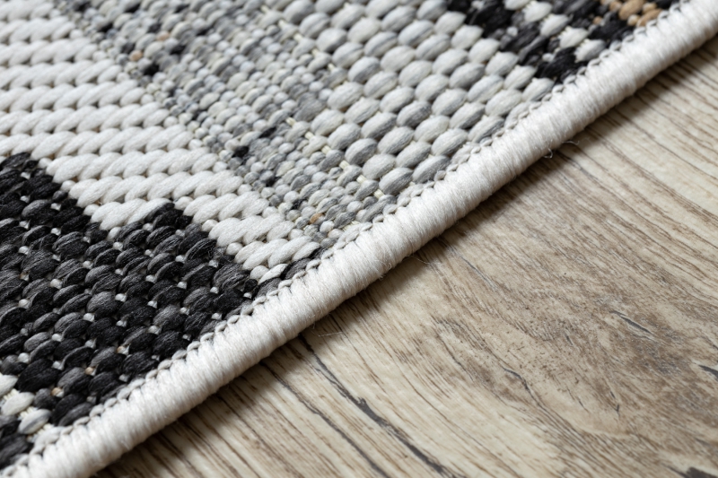Modern Sisal Carpet Cooper Aztec Etno Beige Black Easy to Clean 