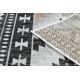 Fonott sizal szőnyeg COOPER Azték, Etno 22235 ecru / fekete