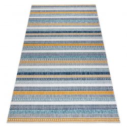 Sisal tapijt SISAL COOPER Strepen, Etno 22238 ecru / blauw