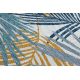 Koberec SISAL COOPER palmové listy, tropický 22258 ecru / tmavě modrá