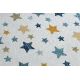 Koberec SISAL COOPER Hvězdy 22260 ecru / tmavě modrá