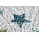 Alfombra sisal COOPER Estrellas 22260 crudo / azul oscuro