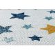 Alfombra sisal COOPER Estrellas 22260 crudo / azul oscuro