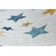 Sisaltæppe SISAL COOPER Stjerner 22260 ecru / marineblå blå