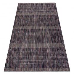 Alfombra Estructural BOTANIC 65239 flores, tejido plano en el balcón, terraza - gris