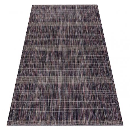 Alfombra Estructural BOTANIC 65239 flores, tejido plano en el balcón, terraza - gris