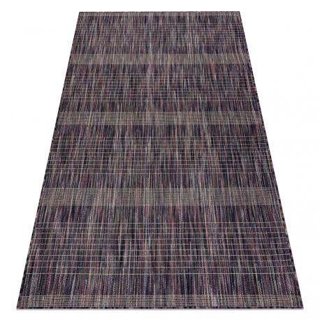 Moderný koberec SIZAL FISY Pruhy 20777A, hnedá, fialová