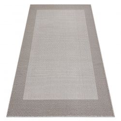 Carpet Structural BOTANIC 65242 Penas, ziguezague, tecido plano na varanda, terraço - cinza 