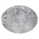 Tappeto MEFE moderno Cerchio 2783 Marmo - Structural due livelli di pile grigio scuro