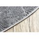 модерен MEFE килим кръг 2783 мрамор - structural две нива на руно тъмно сив
