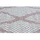 Килим SIZAL SION Решетка 22129 плоски тъкани ecru / розов