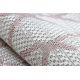 Килим SIZAL SION Решітка 22129 плоскі тканини ecru / рожевий