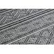 Sisal tapijt SISAL SION Zygzag, Ruit Boho 22168 plat te weven zwart / ecru 