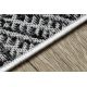 Carpet SISAL SION Zigzag, Diamonds Boho 22168 Flat woven black / ecru 