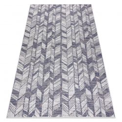 Carpet SISAL SION Chevron, Herringbone 22180 Flat woven ecru / blue / pink