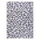 Fonott sizal szőnyeg SION Geometriai, háromszögek 22373 lapos szövött ecru / kék / rózsaszín