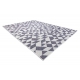 Kilimas sizalio virvelės SION Geometrinis, Trikampiai 22373 plokščias audimas ecru / mėlyna / rožinė