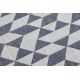 Tappeto SIZAL SION Geometrico, triangoli 22373 tessuto piatto ecru / blu / rosa