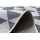 Tappeto SIZAL SION Geometrico, triangoli 22373 tessuto piatto ecru / blu / rosa