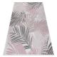 Tappeto SIZAL SION foglie di palma, tropicale 2837 tessuto piatto ecru / rosa