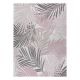 Carpet SISAL SION Palm leaves, tropical 2837 Flat woven ecru / pink