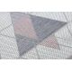 Covor SISAL SION Geometric, triunghiurile 3006 țesute plate ecru / roz