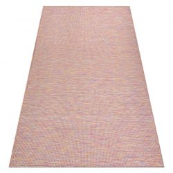 Fonott sizal szőnyeg PATIO 2778 lapos szövött rózsaszín / kék / bézs