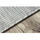 Carpet Structural BOTANIC 65262 Flowers, flat woven on the balcony, terrace - grey