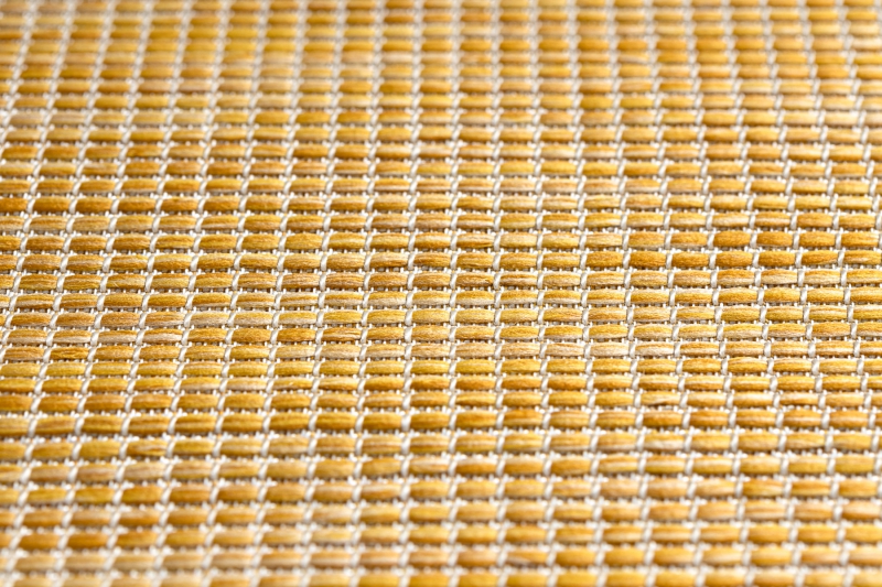 ORIGINAL flach gewebt SISAL Teppich "PATIO" Melange gelb gold Einfach zu säubern 